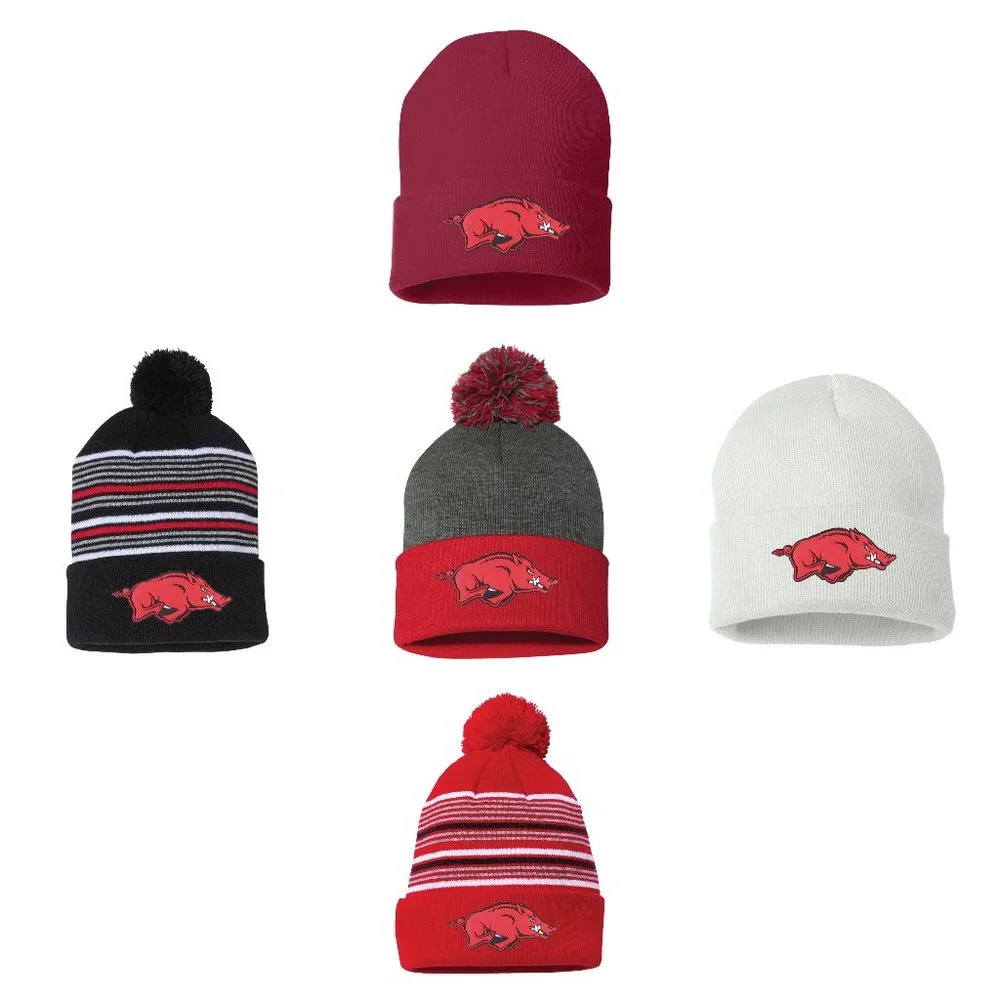 Arkansas Razorbacks 12 in Knit Beanie- Cardinal - Picture 3 of 3